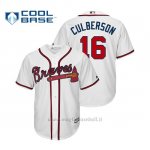 Maglia Baseball Uomo Atlanta Braves Charlie Culberson Cool Base Official 1ªBianco