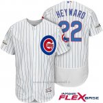 Maglia Baseball Uomo Chicago Cubs 2017 Postseason 22 Jason Heyward Bianco Flex Base