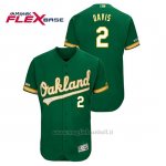 Maglia Baseball Uomo Oakland Athletics Khris Davis 150th Aniversario Patch Flex Base Kelly Verde
