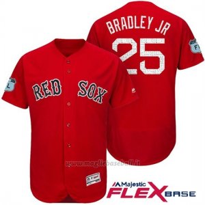 Maglia Baseball Uomo Boston Red Sox 19 Jackie Bradley Jr. Rosso 2017 Allenamento Primaverile Flex Base Giocatore