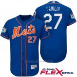 Maglia Baseball Uomo New York Mets Jeurys Familia 2017 Allenamento Primaverile Flex Base Giocatore