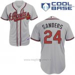Maglia Baseball Uomo Atlanta Braves 24 Deion Sanders Bianco2 Cool Base