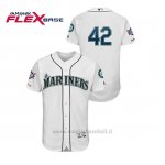 Maglia Baseball Uomo Seattle Mariners 2019 Jackie Robinson Day Flex Base Bianco