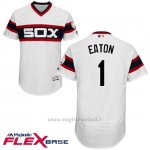 Maglia Baseball Uomo Chicago White Sox 1 Adam Eaton Bianco Autentico Collezione Alterner Flex Base