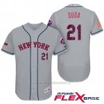 Maglia Baseball Uomo New York Mets 2017 Estrellas y Rayas Lucas Duda Grigio Flex Base