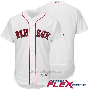 Maglia Baseball Uomo Boston Red Sox Bianco Autentico Collezione Flex Base