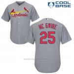 Maglia Baseball Uomo St. Louis Cardinals Mark Mcgwire Grigio Cool Base
