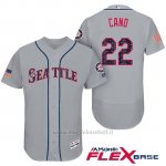 Maglia Baseball Uomo Seattle Mariners 2017 Estrellas y Rayas Robinson Cano Grigio Flex Base
