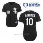 Maglia Baseball Uomo Chicago White Sox 10 Alexei Ramirez Nero Alterner Cool Base