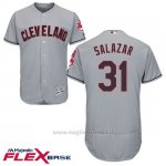 Maglia Baseball Uomo Cleveland Indians Danny Salazar Grigio Autentico Collezione Flex Base