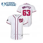 Maglia Baseball Bambino Washington Nationals 63 Sean Doolittle 2019 World Series Bound Cool Base Bianco