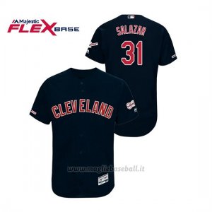 Maglia Baseball Uomo Cleveland Indians Danny Salazar 150th Aniversario Patch 2019 All Star Game Flex Base Blu