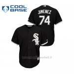 Maglia Baseball Hombre Chicago Bianco Sox 74 Eloy Jimenez Cool Base Majestic Alternato Nero