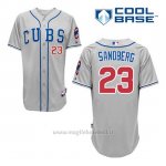 Maglia Baseball Uomo Chicago Cubs 23 Ryne Sandberg Grigio Alterner Cool Base