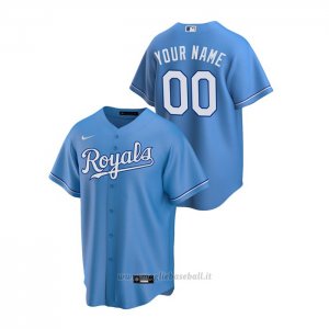 Maglia Baseball Uomo Kansas City Royals Personalizzate Replica Alternato Blu