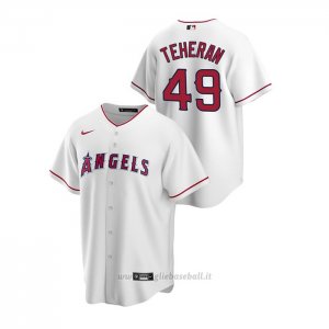 Maglia Baseball Uomo Los Angeles Angels Julio Teheran Replica Primera Bianco