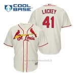 Maglia Baseball Uomo St. Louis Cardinals John Lackey 41 Crema Alterner Cool Base