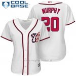 Maglia Baseball Donna Washington Nationals 20 Daniel Murphy Bianco2017 Cool Base