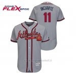 Maglia Baseball Uomo Atlanta Braves Ender Inciarte 150th Aniversario Patch Autentico Flex Base Grigio