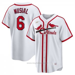 Maglia Baseball Uomo St. Louis Cardinals Stan Musial Primera Cooperstown Collection Bianco