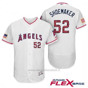 Maglia Baseball Uomo Los Angeles Angels 2017 Estrellas y Rayas Matt Shoemaker Bianco Flex Base