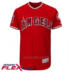 Maglia Baseball Uomo Los Angeles Angels Blank Rosso Flex Base Autentico Collezione