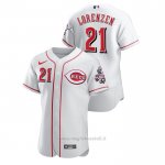Maglia Baseball Uomo Cincinnati Reds Michael Lorenzen Autentico Bianco
