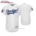 Maglia Baseball Uomo Los Angeles Los Angeles Dodgers Bianco 2018 Dia de la Madre Flex Base