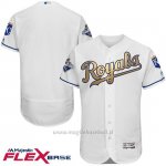 Maglia Baseball Uomo Kansas City Royals World Series Campione Or Program Bianco Flex Base