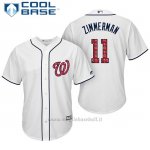 Maglia Baseball Uomo Washington Nationals 2017 Estrellas y Rayas Ryan Zimmerman Bianco Cool Base