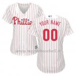 Maglia Baseball Donna Philadelphia Phillies Personalizzate Bianco