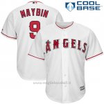 Maglia Baseball Uomo Los Angeles Angels Cameron Maybin Bianco Cool Base
