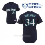 Maglia Baseball Uomo Seattle Mariners Felix Hernandez 34 Blu Blu Alterner Cool Base