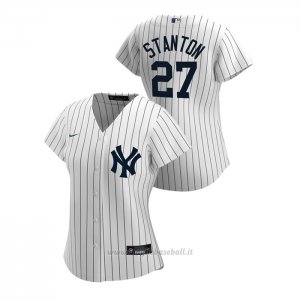 Maglia Baseball Donna New York Yankees Giancarlo Stanton 2020 Replica Primera Bianco