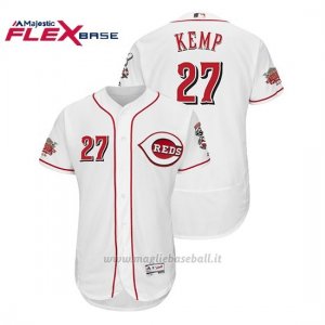Maglia Baseball Uomo Cincinnati Reds Matt Kemp 150th Aniversario 1ªFlex Base Blanco