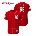 Maglia Baseball Uomo Cincinnati Reds Yasiel Puig Flex Base Entrenamiento De Primavera 2019 Rosso
