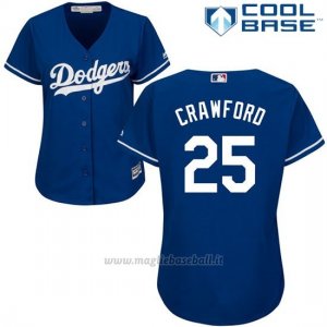 Maglia Baseball Donna Los Angeles Dodgers Carl Crawford Cool Base Royal