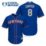 Maglia Baseball Uomo New York Mets Gary Carter 8 Blu Alterner Cool Base