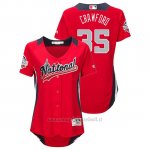 Maglia Baseball Donna All Star Game Majestic Brandon Crawford 2018 1ªRun Derby National League Rosso
