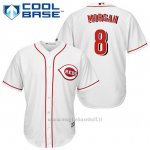 Maglia Baseball Uomo Cincinnati Reds Joe Morgan 8 Bianco 1ªCool Base