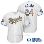 Maglia Baseball Uomo Kansas City Royals Campione 24 Christian Colon Coolbase Ors