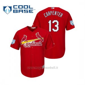 Maglia Baseball Uomo St. Louis Cardinals Matt Carpenter Cool Base Entrenamiento De Primavera 2019 Rosso