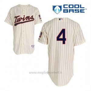 Maglia Baseball Uomo Minnesota Twins Paul Molitor 4 Crema Alterner Cool Base