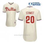 Maglia Baseball Uomo Philadelphia Phillies Mike Schmidt 20 Crema Alterner Cool Base