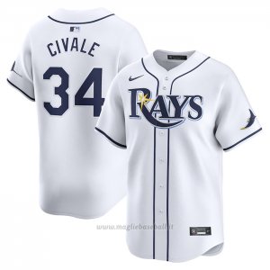 Maglia Baseball Uomo Tampa Bay Rays Aaron Civale Home Limited Bianco