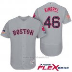 Maglia Baseball Uomo Boston Red Sox 2017 Estrellas y Rayas 46 Craig Kimbrel Grigio Flex Base