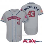 Maglia Baseball Uomo Houston Astros 2017 Estrellas y Rayas Lance Mccullers Grigio Flex Base