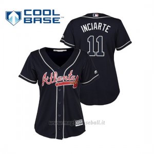 Maglia Baseball Donna Atlanta Braves Ender Inciarte Cool Base Majestic Alternato 2019 Blu