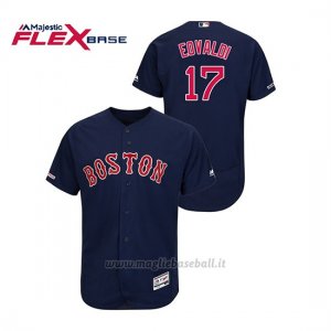 Maglia Baseball Uomo Boston Red Sox Nathan Eovaldi 150th Aniversario Patch Autentico Flex Base Blu