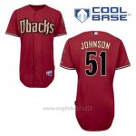 Maglia Baseball Uomo Arizona Diamondbacks 51 Randy Johnson Rosso Alterner Cool Base